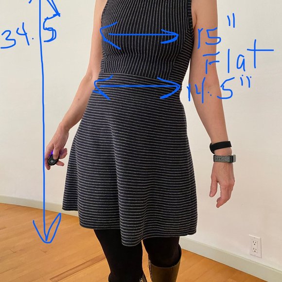 Theory Casual Wool Sleeveless Dress Size Small - Picture 3 of 11